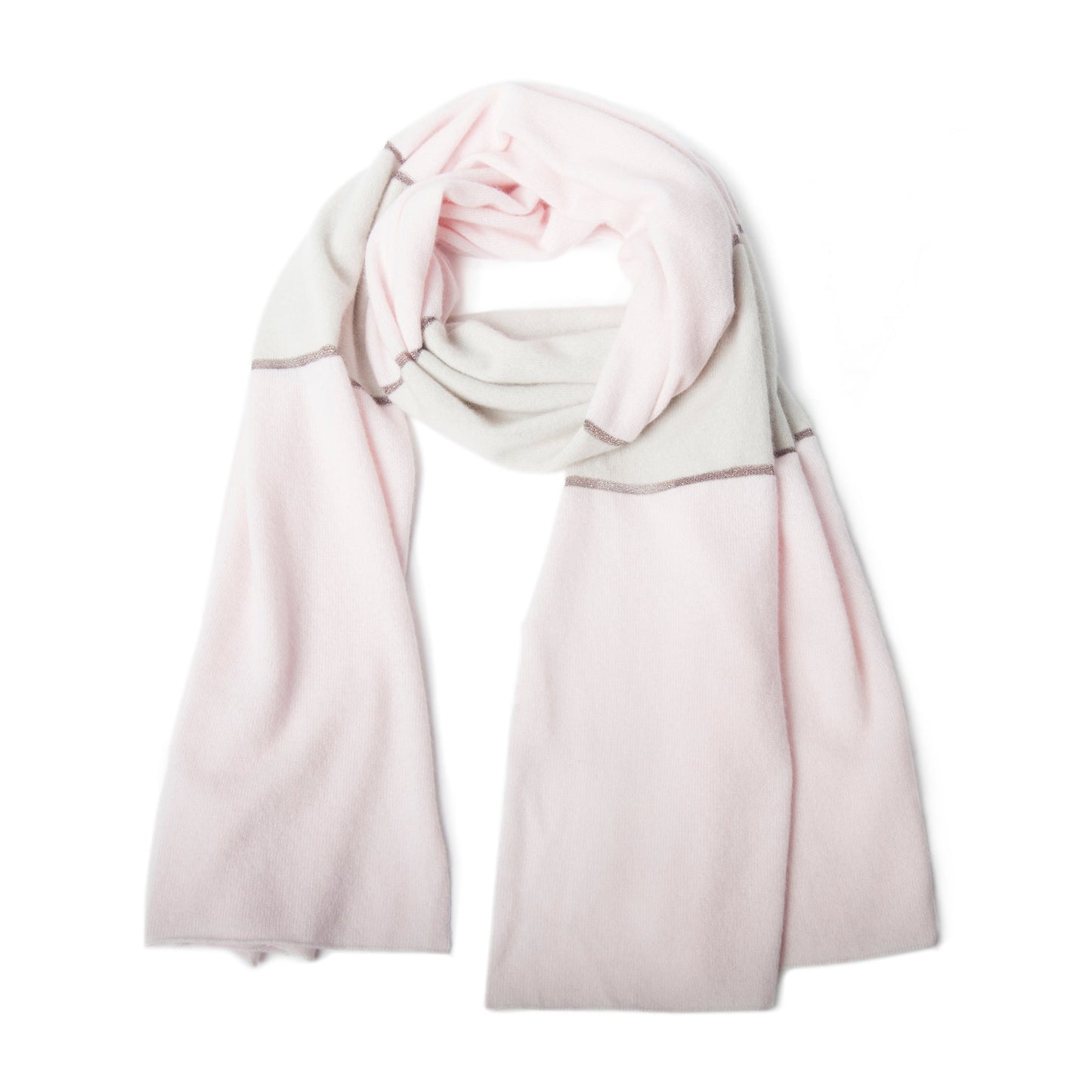 CASHMERE STRIPED WRAP WITH LUREX