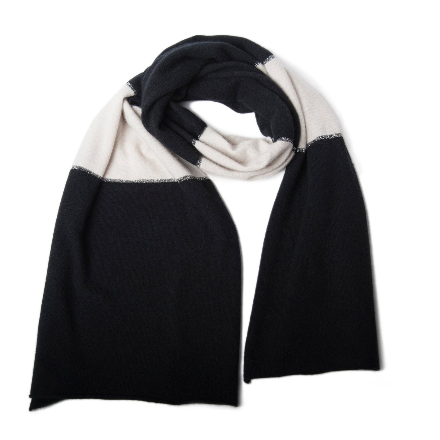 CASHMERE STRIPED WRAP WITH LUREX